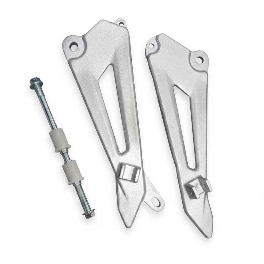 Par Suporte Pedaleira Bacalhau Ybr 125 2000 A 2008 ALUMINIO