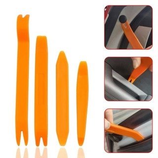 Kit 4 Espátulas Plásticas Remoção Painel Forro Porta Carro Molduras Frisos Automotivo Veicular