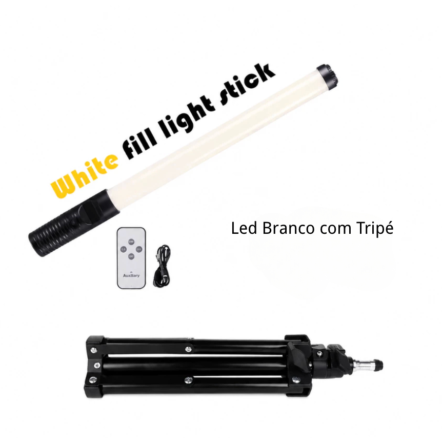 Bastão De Led Com Tripe Cor Branca-quente/frio/neutro Bivolt 110v/220v