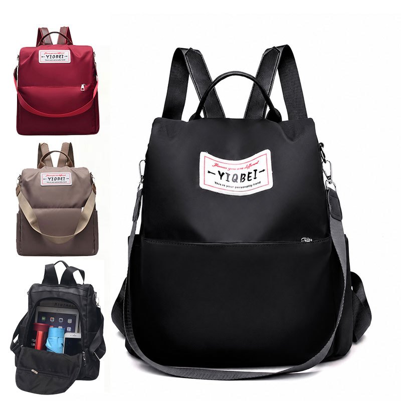 Mochila Antifurto Feminina Bolsa de Viagem de Grande Capacidade Nylon Bolsa De Ombro
