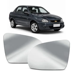 Lente Retrovisor Corsa E Classic 93 a 2012 Espelho Convexo Metalizado