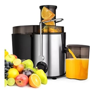 Extrator de Suco Elétrico RAF R.2815 800W 220V Boca Larga em Inox Centrífuga para Frutas e Legumes
