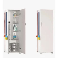 Armário Multiuso Ajl 1 Porta Lavanderia Banheiro 30cm Branco Sem Furos