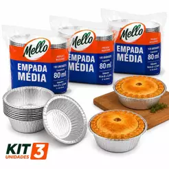 Leve 300x Forminhas Empada Média 80ml Alumínio Empadinhas