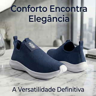 Tênis Masculino Feminino Caminhada Meia  Preto Leve Macio Ortopédico Casual Unissex