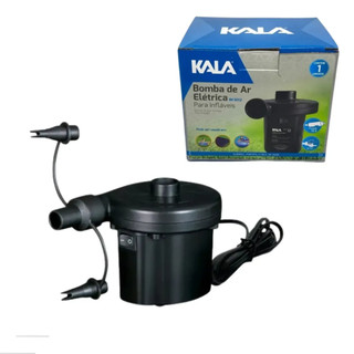 Bomba De Ar Elétrica Para Infláveis c/ Carregador Bivolt + Plugue 12V. Inflador e Desinflador. (127/220)