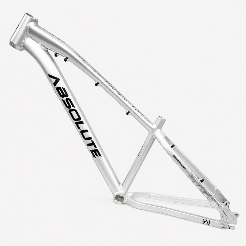 Quadro De Bike Aro 26 13” Absolute Brutus Pro e III | Premier X Grau Dirt Freeride Aluminio  Freio a Disco