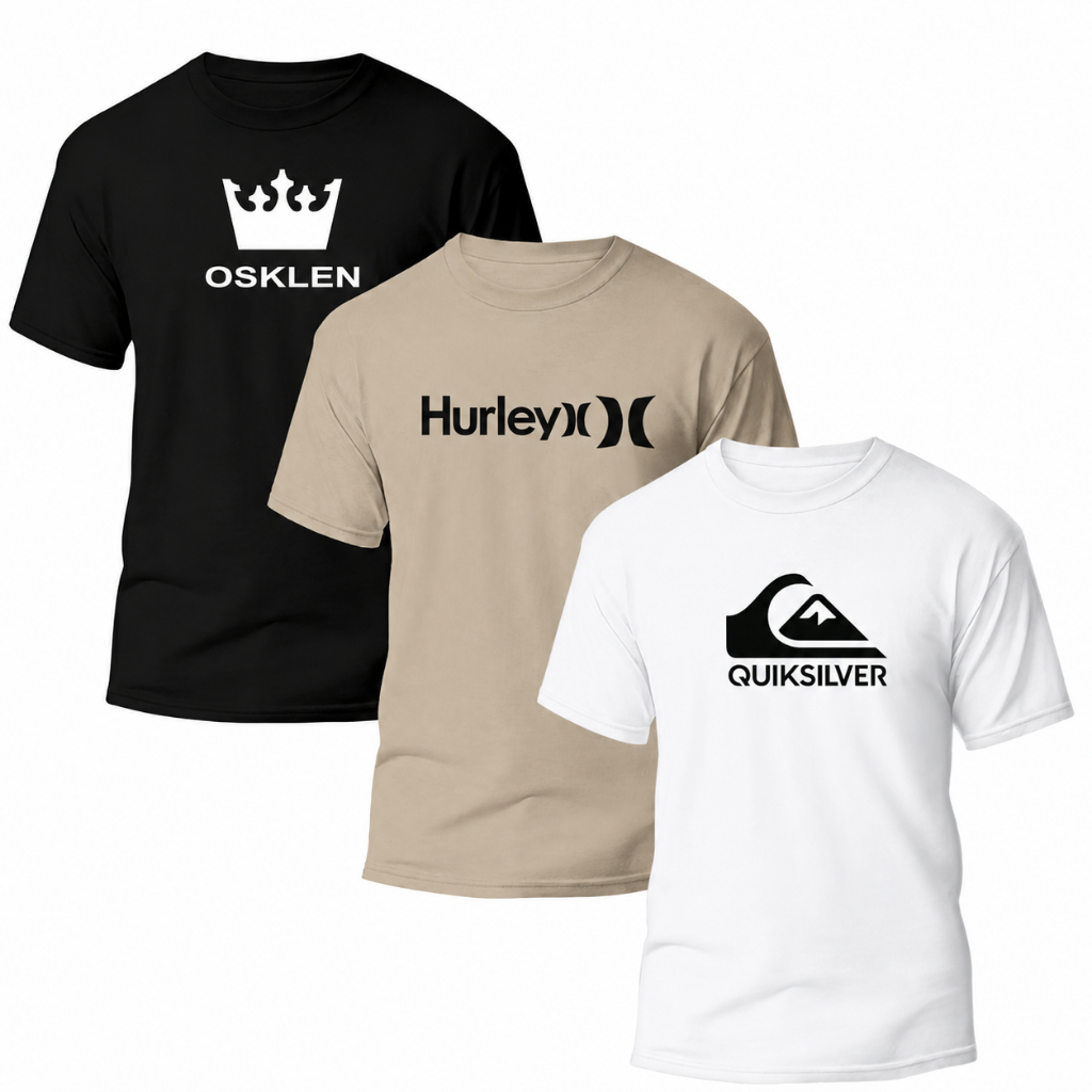 kit 3 Camisetas Masculina Algodão Premium Alta Qualidade Camiseta De Marca Original Oferta