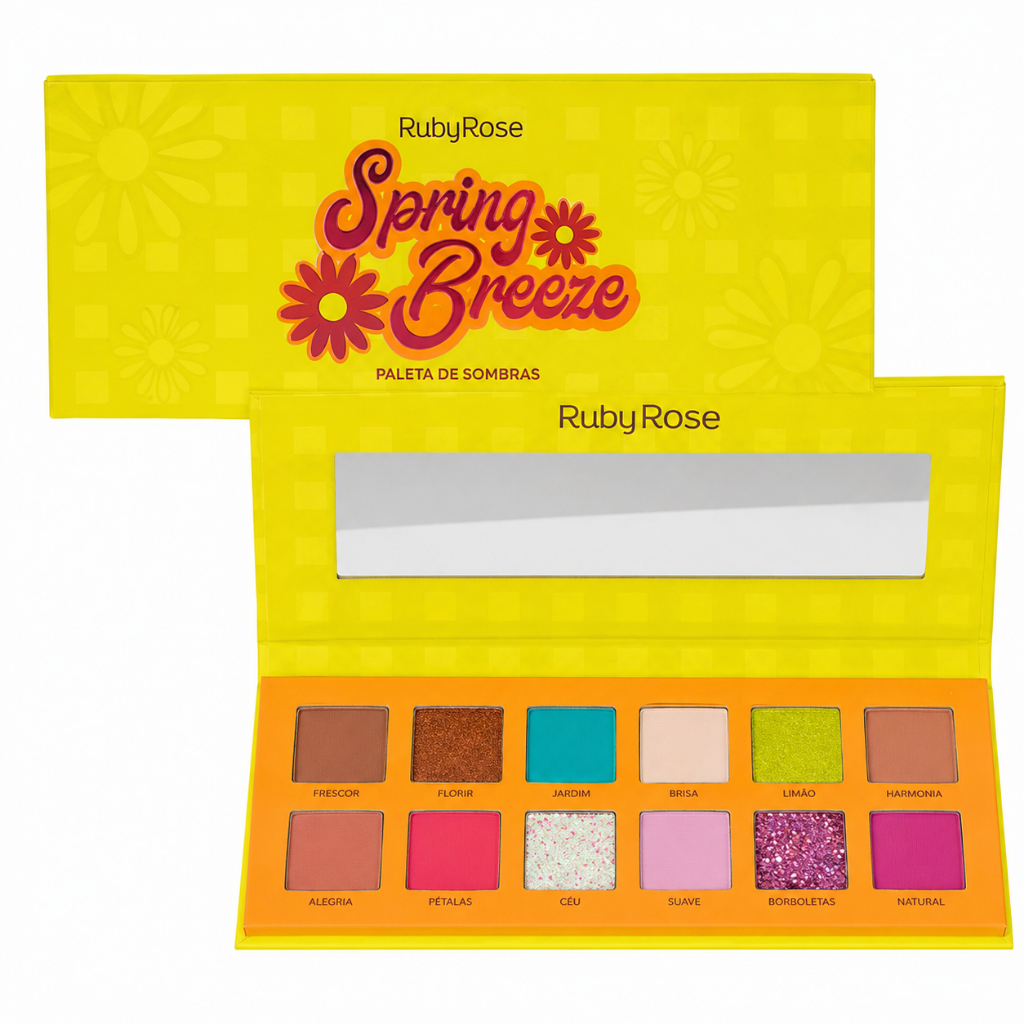 Paleta de Sombras  Spring Breeze -  Multicores Ruby Rose
