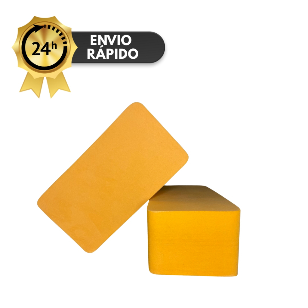 1 Bloco Tijolinho Yoga Pilates Fisioterapia Alongamento Alta Densidade Azul ou Laranja