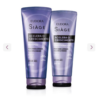 Siàge Acelera o Crescimento: Shampoo 250ml + Condicionador 200ml, Eudora.