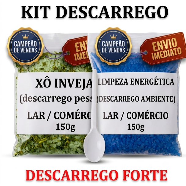 Descarrego Anil Waji+ Sal Gros/Arruda c sal gros+ ou kit misto arruda e anil Limp energ Prot p/ambie