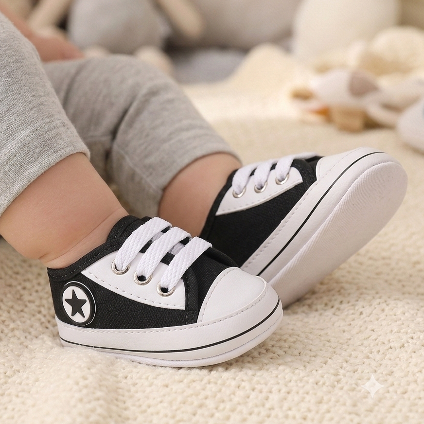 Sapatinho Bebê Tênis Star Bebê Menino Recém Nascido