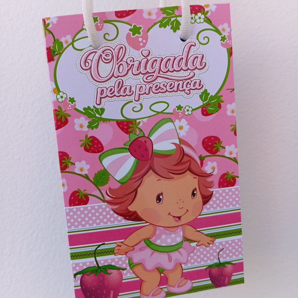 Sacolinha Surpresa Moranguinho Baby Infantil Pegue e Monte Lembrancinha Festa Aniversário