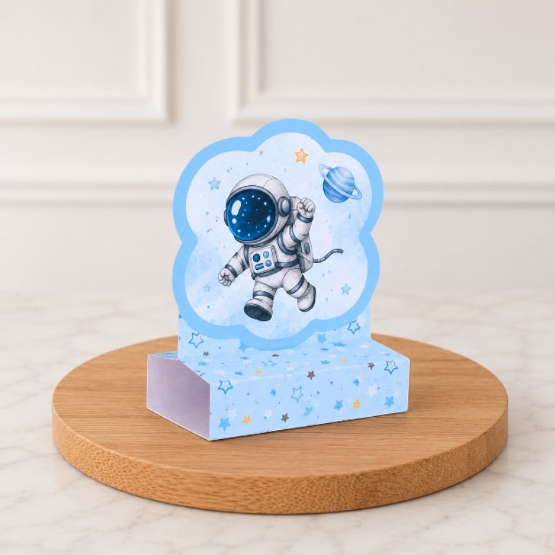 10 unidades de porta bis duplo personalizado astronauta para decoração de aniversário, lembrancinha personalizada