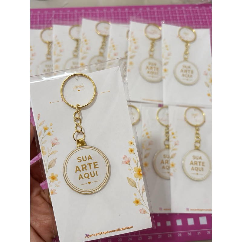 Chaveiro Espelho com Foto Personalizado 32mm | Lembrancinha de Aniversário, Batizado, Chá de Bebê e Nascimento