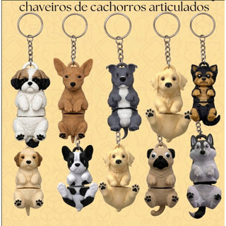 Chaveiro Articulado de Cachorros de Raça - Shitzu | Husky | Boder Collie | Cocker Spaniel