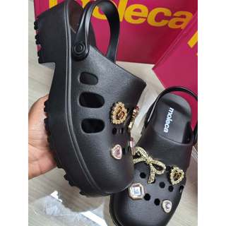 Babuche Moleca Tratorado Preto Marom Branco Off Moleca 5563101