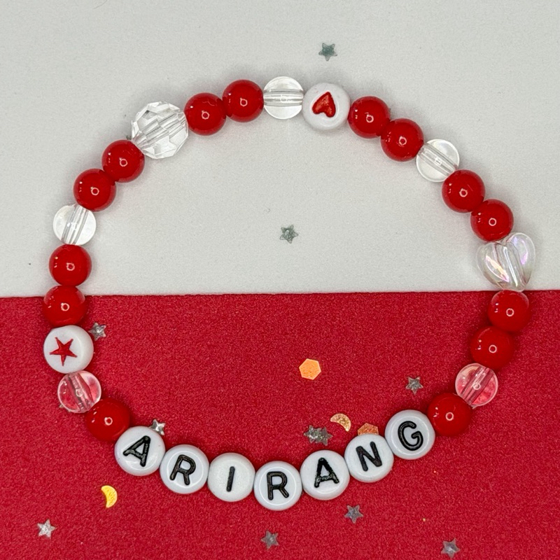 Pulseira de Silicone com Miçanga BTS Datas Turne Arirang RM V Suga Jhope Jungkook Jin Jimin