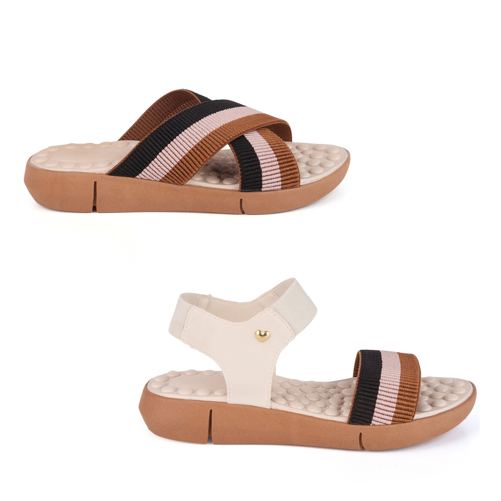 Kit 2 Pares Chinelo e Sandália Feminina Ortopédica — foto 7