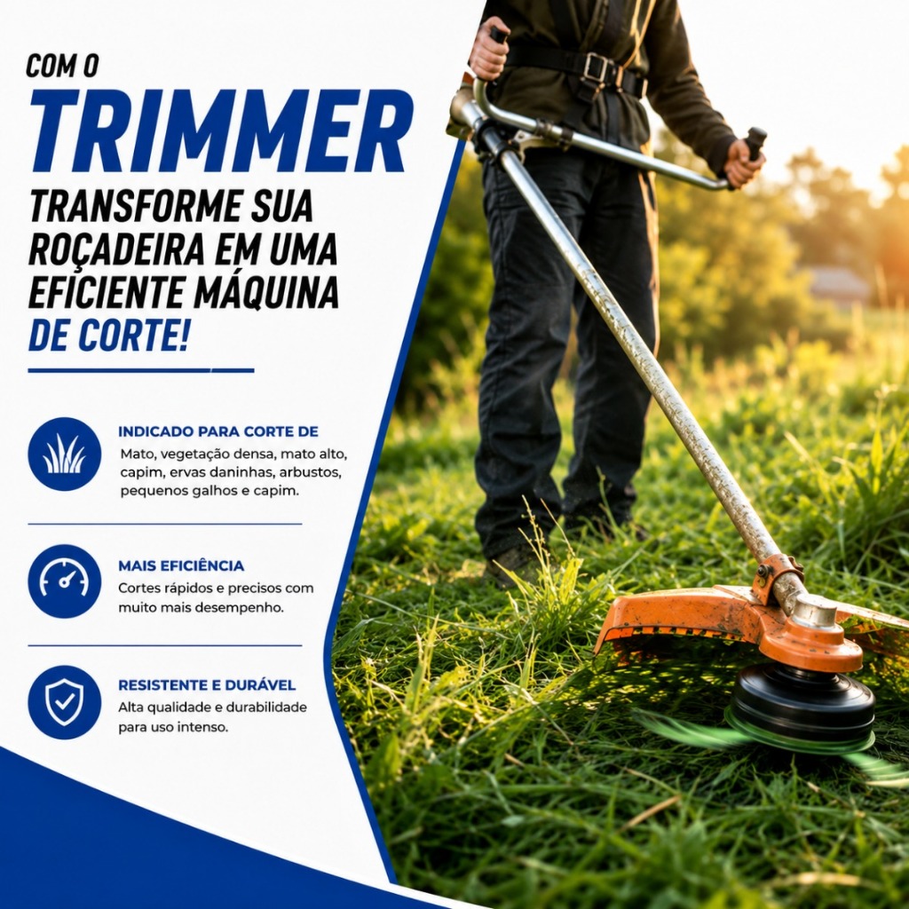 Trimmer Para Roçadeira Universal Cabeçote Bobina Multi Marcas Bate Libera Reforçado · foto 2
