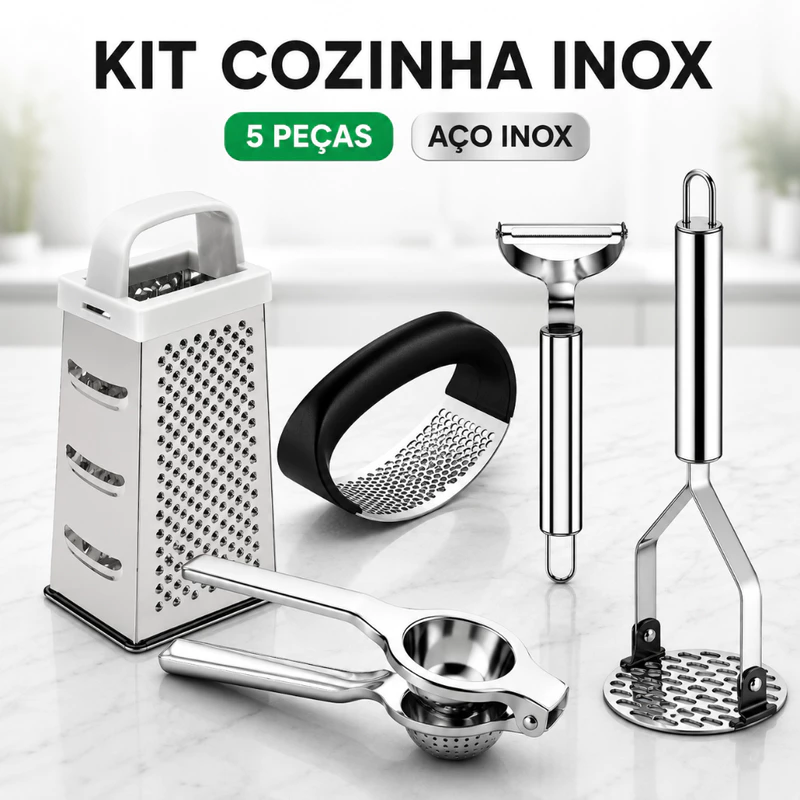 Kit Cozinha Inox: 52% Off! 🥘