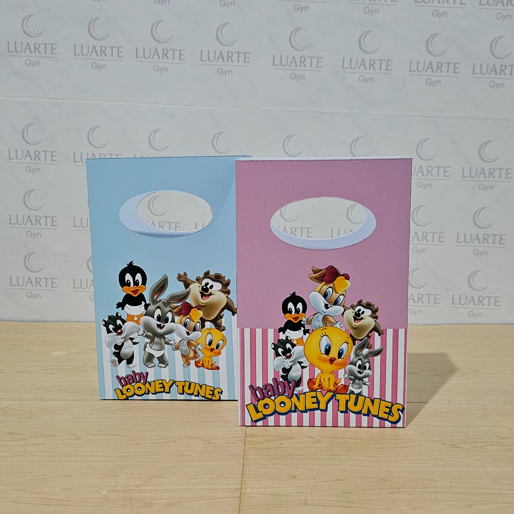 Sacolinhas Personalizadas Boca de Palhaço P Baby Looney Tunes| Lembrancinha Festa Infantil Decoração