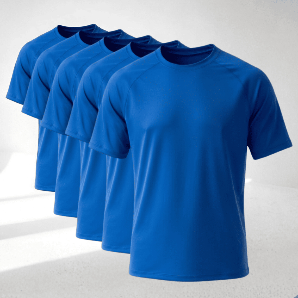 Kit 5 Camisetas Masculinas Manga Curta Dry Fit para Academia, Esportes e Lazer