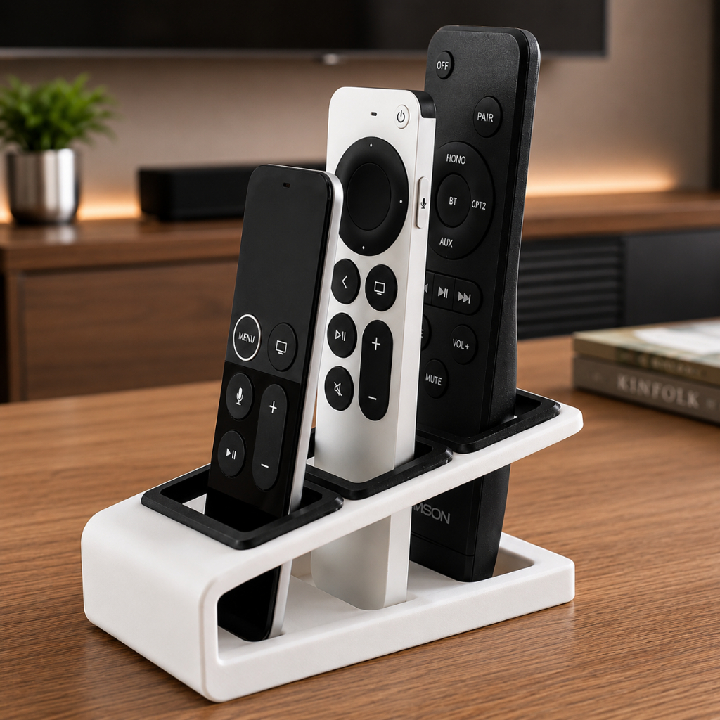 Porta Controle Remoto Organizador Mesa Sala Moderno Decorativo Suporte Controle TV Ar Universal