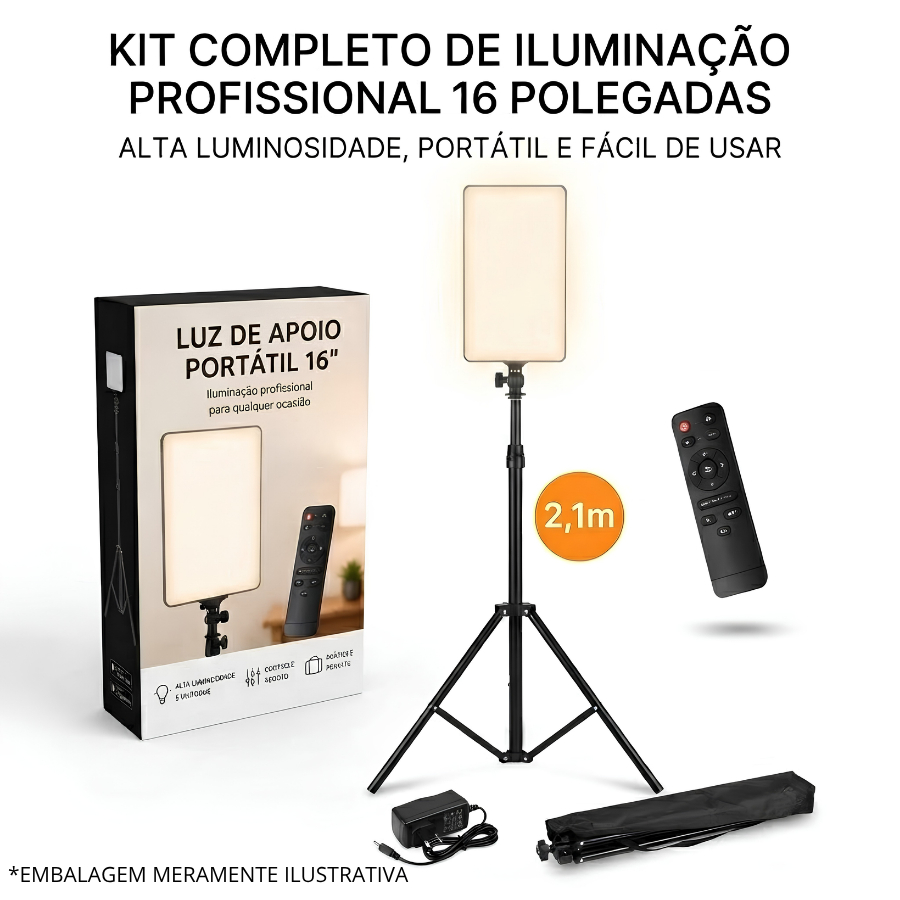 Ring light 16 Polegadas Profissional com Tripé Iluminação LED 3 Cores Quente Branco Morno Grande Para Studio Fotos