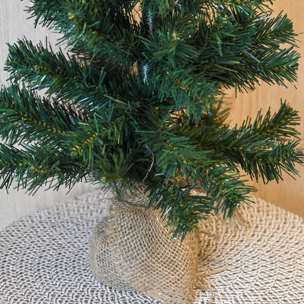 Árvore de Natal Verde 60cm 66 Galhos | 90cm 119 Galhos Base de Cimento com Juta · foto 2