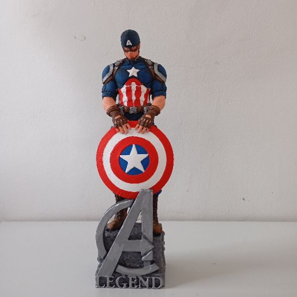 Figura de Ação Capitão América Marvel 21cm Figure Hobbies e Coleções
