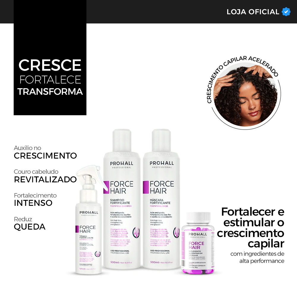 Cronograma Potencializador de Crescimento Capilar Force Hair