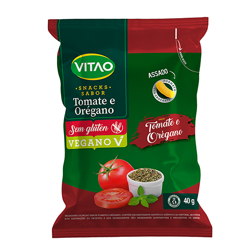 Snack Tomate e Orégano Sem Glúten Vitao 40 g