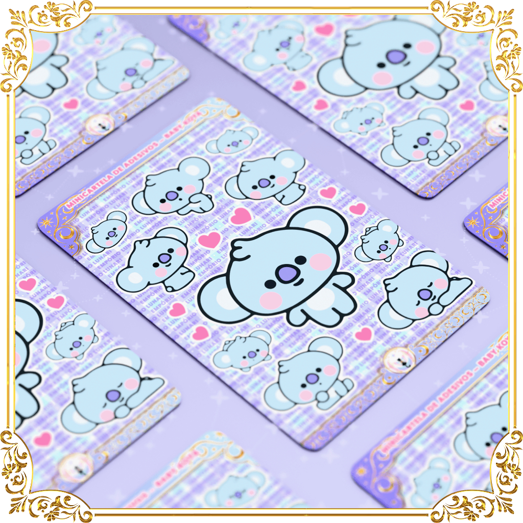 Mini Cartela de Adesivos Baby Koya ✨ – KPOP Fofo Idol Coreano Kawaii Colecionável Decoração Toploader