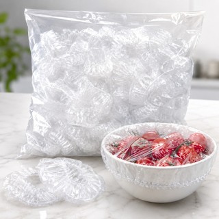 Kit De 100 á 400 Tampas De Plástico Descartáveis para Alimentos e Potes Multiuso Vedação …