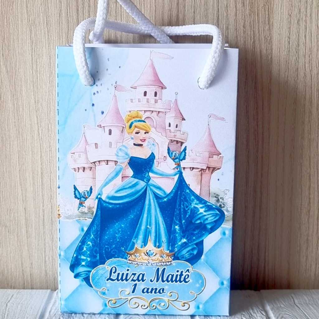 Lembrancinha  CINDERELA   Sacolinha Surpresa Personalizada  PEGUE E MONTE