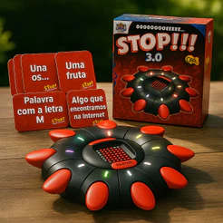 Jogo de Tabuleiro Covei Toys Stop 3.0 - Estimula Vocabulário e Raciocínio