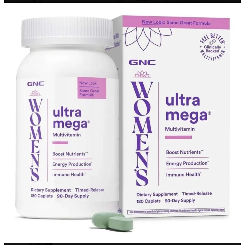 Multivitaminico Ultra Mega Women´s 180 tabletes Gnc Mulher Promoção — imagem 2 de 2