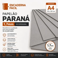 Papelão Paraná 1,7mm - 30 Placas Capa Agenda A4 29,7cm x 21cm