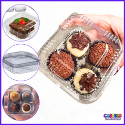 Embalagem Para Bolo Doces Sobremesa 125 ML Tortas - Mini Doce Quadrado COM 50 / 100 / 300 UNIDADES