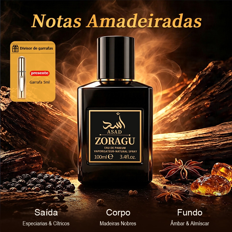 ZORAGU Perfumes 100ML Men Black Masculino Eau de Parfum Árabes perfume masculino