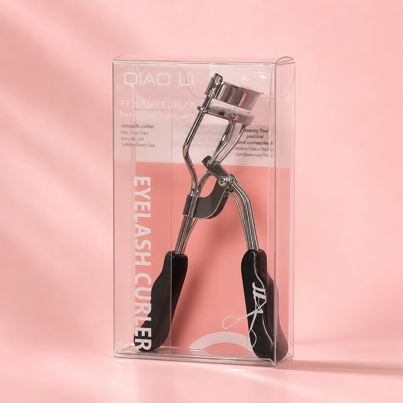 Modelador de Cílios de Metal com Borracha de Silicone para Olhar Curvado e Destacado