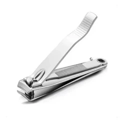 Kit 1/3/6 Cortador de Unha Grande Aço Inox Premium com Lixa