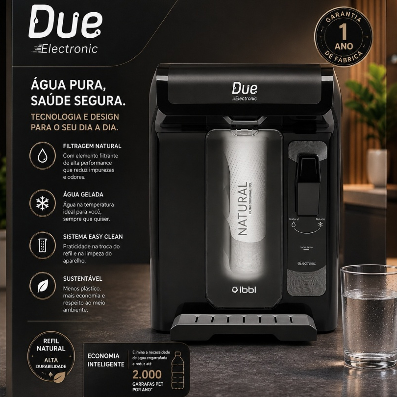 Purificador de Àgua IBBL Due Electronic Full Range (GRAFITE)
