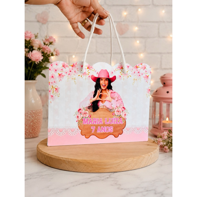 SACOLINHA PEGUE E MONTE ANA CASTELA E BOIADEIRINHA- PERSONALIZADA COM NOME E IDADE-LEMBRANCINHA PARA FESTA-ANIVERSARIO
