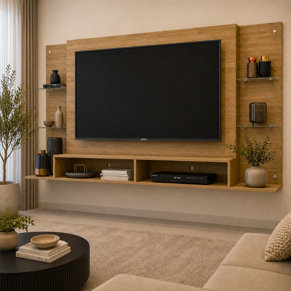Painel com Suporte para TV até 60" Multimóveis Nairóbi FG3071 Madeirado