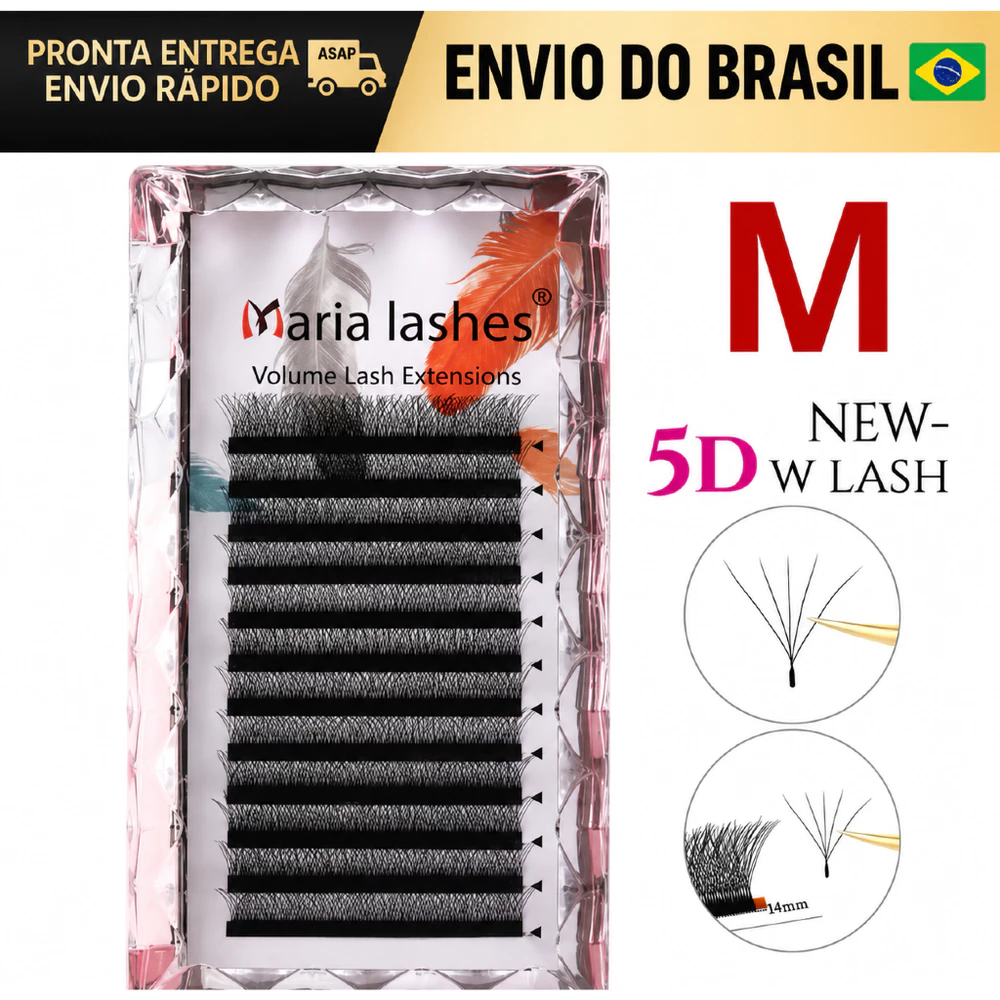 Cílios Maria Sasha 5D M curvatura M Efeito Fox eyes delineador lash designer volume extensão de cílios