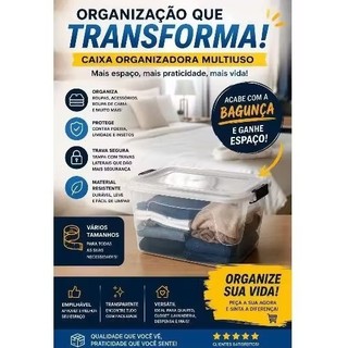 kit 8 Caixas 15 litros #Organizadorcom TampaCaixaPlástica#Organizador de RoupasCaixa #MultiusoOrganizaçãoCasa