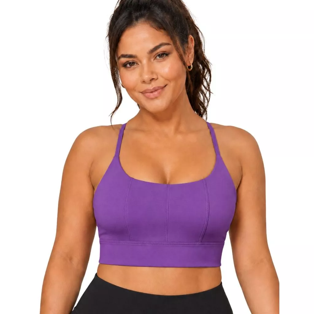 Top Feminino Fitness com Bojo Suplex Academia Treino Sustentação Sem Transparência Cropped Corrida Musculação — imagem 1